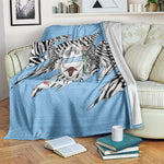 Personalized Lefatshe la Botswana Blanket Coat Of Arms - African and Zebra Patterns