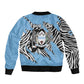 Personalized Lefatshe la Botswana Bomber Jacket Coat Of Arms - African and Zebra Patterns