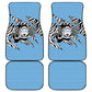 Personalized Lefatshe la Botswana Car Mats Coat Of Arms - African and Zebra Patterns