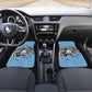Personalized Lefatshe la Botswana Car Mats Coat Of Arms - African and Zebra Patterns