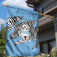 Personalized Lefatshe la Botswana Garden Flag Coat Of Arms - African and Zebra Patterns