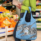 Personalized Lefatshe la Botswana Grocery Bag Coat Of Arms - African and Zebra Patterns