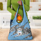 Personalized Lefatshe la Botswana Grocery Bag Coat Of Arms - African and Zebra Patterns