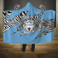 Personalized Lefatshe la Botswana Hooded Blanket Coat Of Arms - African and Zebra Patterns