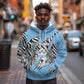 Personalized Lefatshe la Botswana Hoodie Coat Of Arms - African and Zebra Patterns