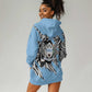 Personalized Lefatshe la Botswana Hoodie Dress Coat Of Arms - African and Zebra Patterns