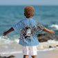 Personalized Lefatshe la Botswana Kid Hawaiian Shirt Coat Of Arms - African and Zebra Patterns