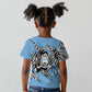 Personalized Lefatshe la Botswana Kid T shirt Coat Of Arms - African and Zebra Patterns