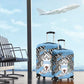 Personalized Lefatshe la Botswana Luggage Cover Coat Of Arms - African and Zebra Patterns