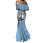 Personalized Lefatshe la Botswana Mermaid Dress Coat Of Arms - African and Zebra Patterns