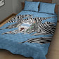 Personalized Lefatshe la Botswana Quilt Bed Set Coat Of Arms - African and Zebra Patterns