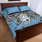 Personalized Lefatshe la Botswana Quilt Bed Set Coat Of Arms - African and Zebra Patterns