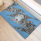Personalized Lefatshe la Botswana Rubber Doormat Coat Of Arms - African and Zebra Patterns