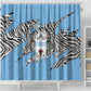 Personalized Lefatshe la Botswana Shower Curtain Coat Of Arms - African and Zebra Patterns