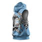 Personalized Lefatshe la Botswana Sleeveless Hoodie Coat Of Arms - African and Zebra Patterns - African Pride