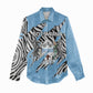 Personalized Lefatshe la Botswana Women Casual Shirt Coat Of Arms - African and Zebra Patterns