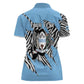 Personalized Lefatshe la Botswana Women Polo Shirt Coat Of Arms - African and Zebra Patterns