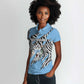 Personalized Lefatshe la Botswana Women Polo Shirt Coat Of Arms - African and Zebra Patterns