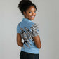 Personalized Lefatshe la Botswana Women Polo Shirt Coat Of Arms - African and Zebra Patterns
