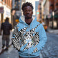 Personalized Lefatshe la Botswana Zip Hoodie Coat Of Arms - African and Zebra Patterns