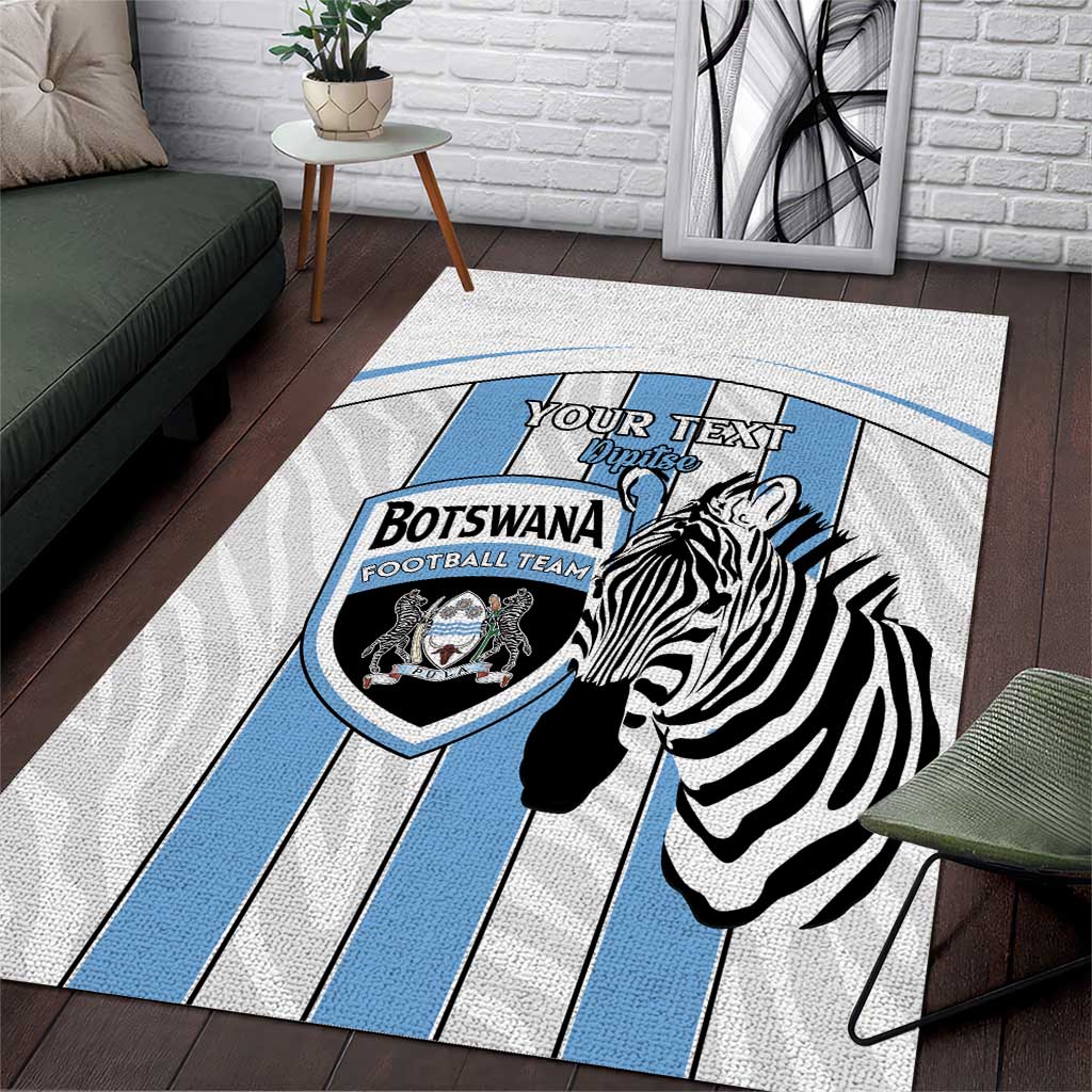 Custom Lefatshe la Botswana Football Area Rug Come On Dipitse