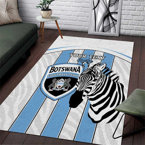 Custom Lefatshe la Botswana Football Area Rug Come On Dipitse