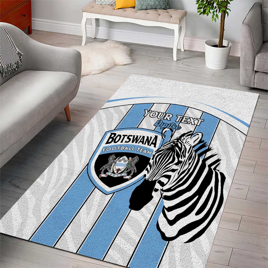 Custom Lefatshe la Botswana Football Area Rug Come On Dipitse