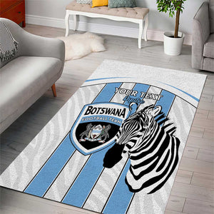 Custom Lefatshe la Botswana Football Area Rug Come On Dipitse
