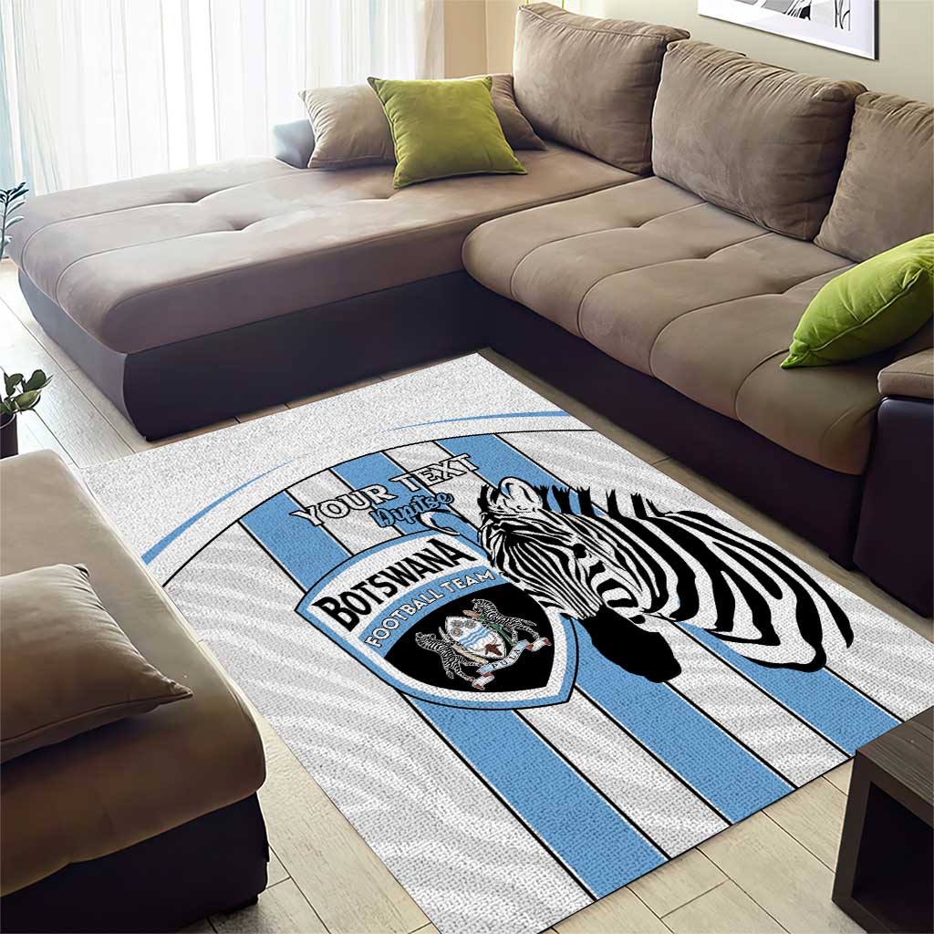 Custom Lefatshe la Botswana Football Area Rug Come On Dipitse
