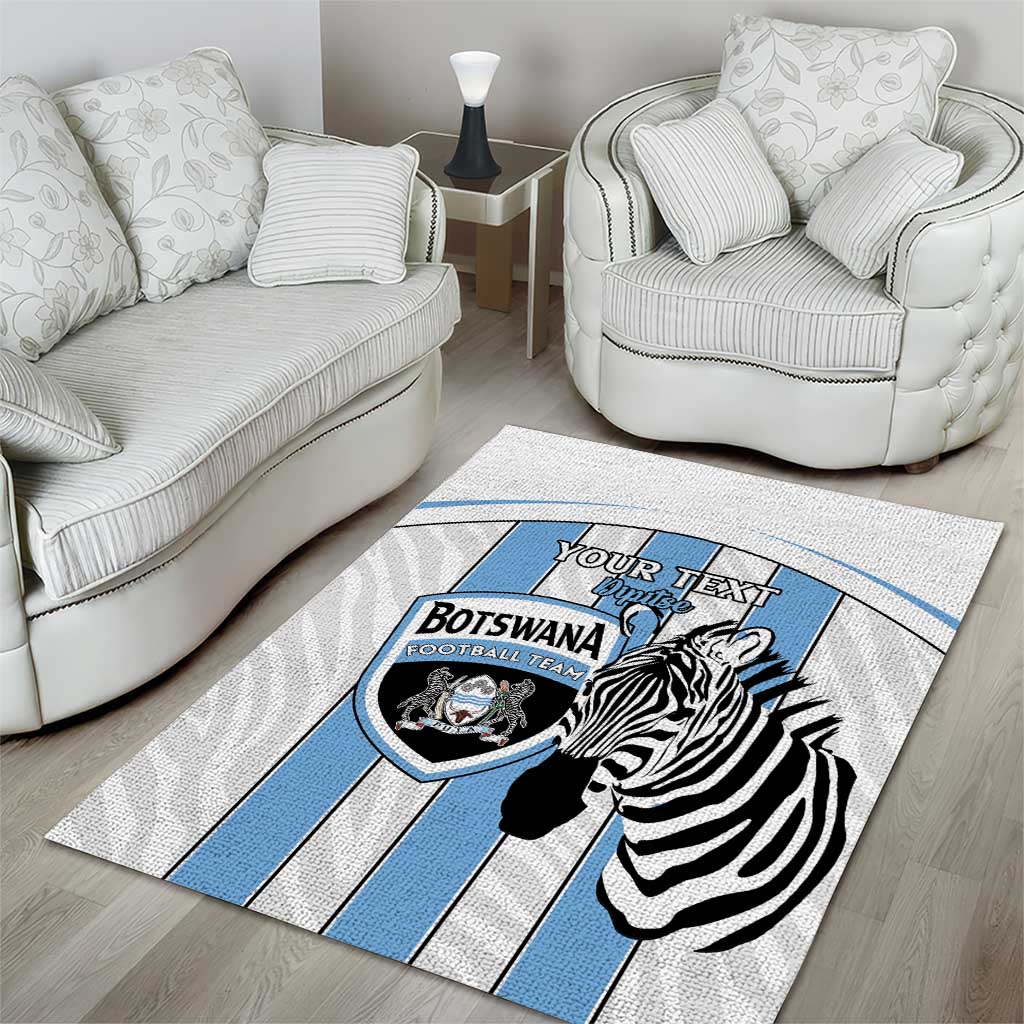 Custom Lefatshe la Botswana Football Area Rug Come On Dipitse