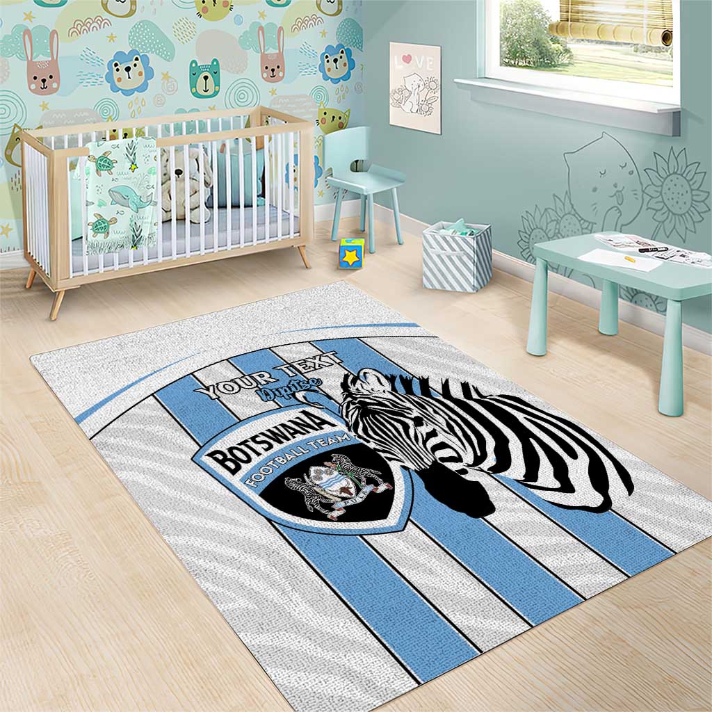 Custom Lefatshe la Botswana Football Area Rug Come On Dipitse