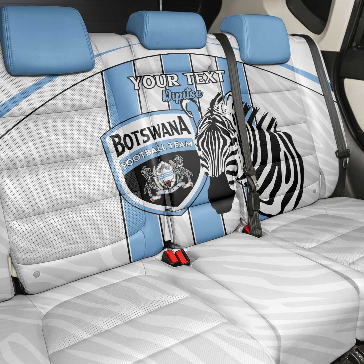 Custom Lefatshe la Botswana Football Back Car Seat Cover Come On Dipitse