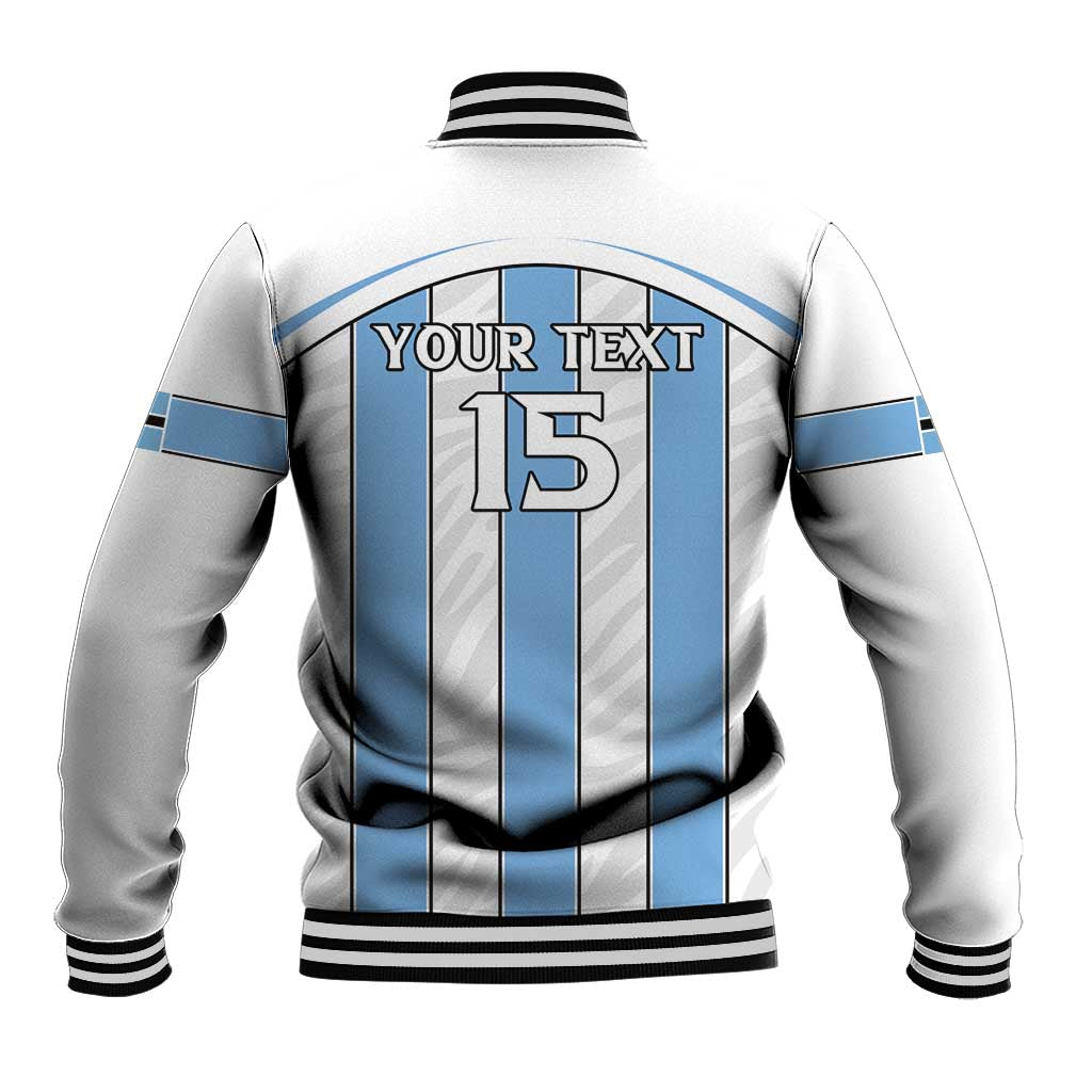 Custom Lefatshe la Botswana Football Baseball Jacket Come On Dipitse