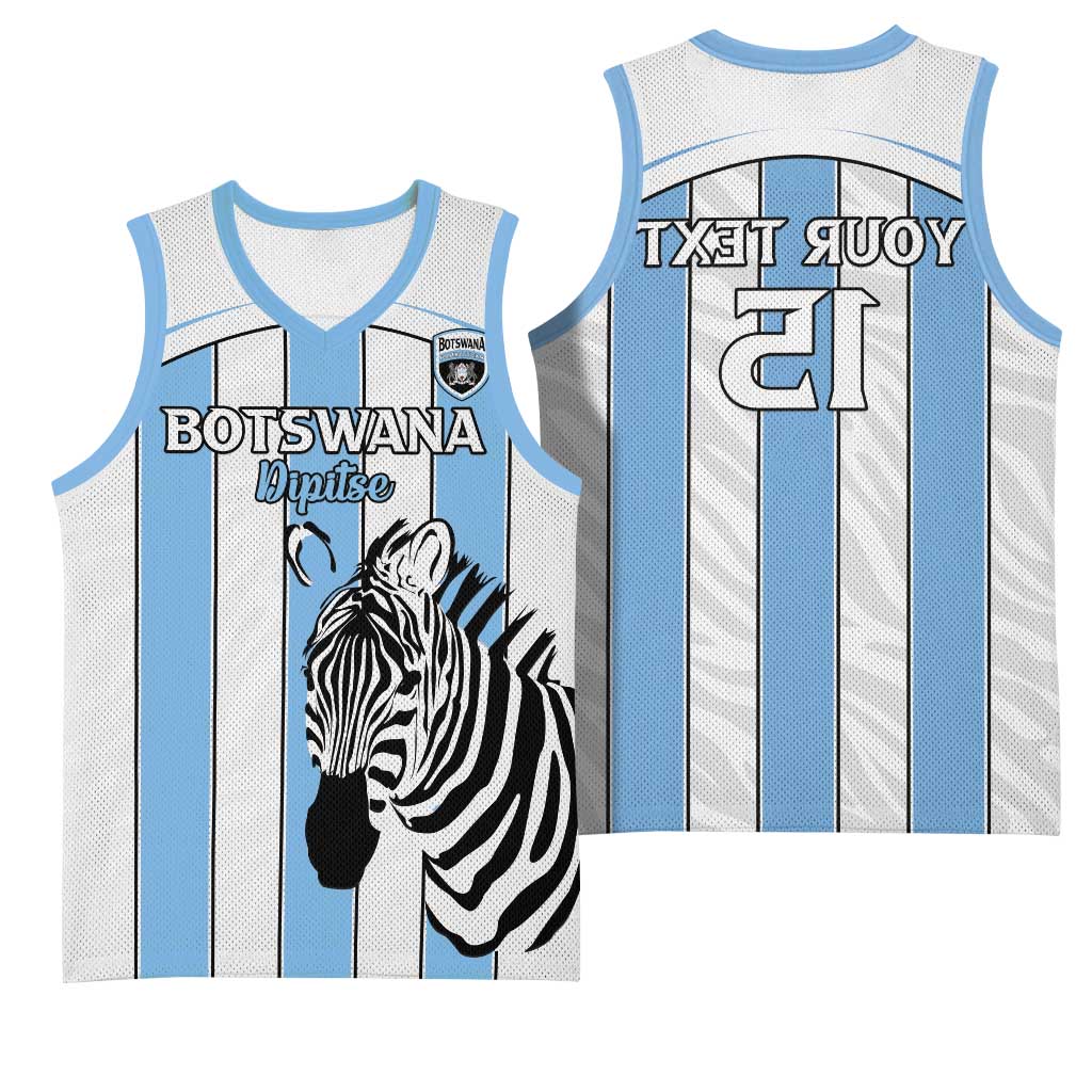 Custom Lefatshe la Botswana Football Basketball Jersey Come On Dipitse - African Pride