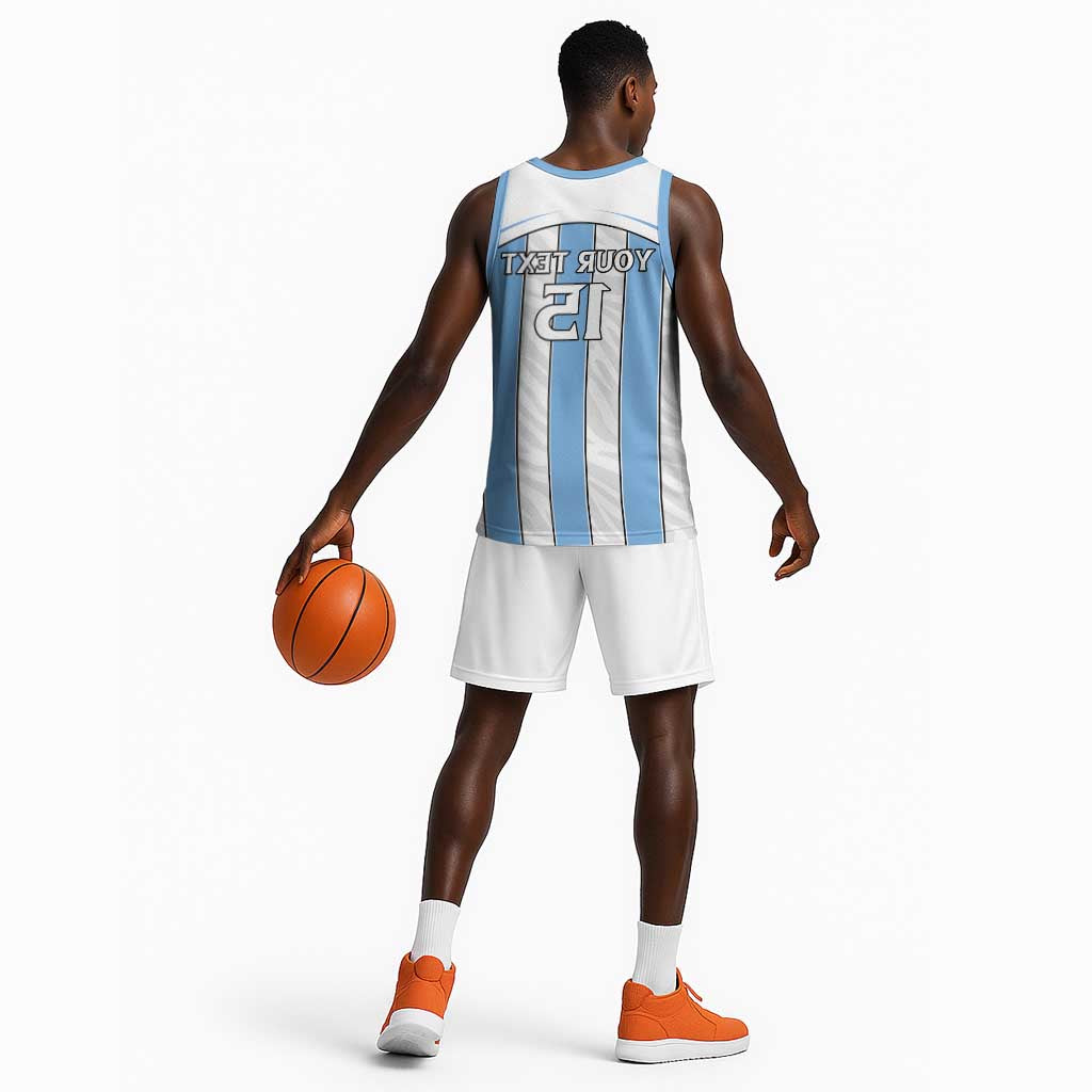 Custom Lefatshe la Botswana Football Basketball Jersey Come On Dipitse - African Pride