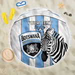Custom Lefatshe la Botswana Football Beach Blanket Come On Dipitse