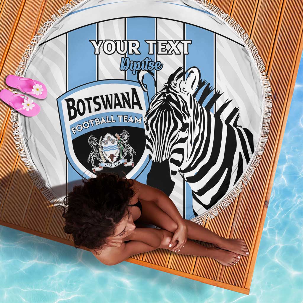 Custom Lefatshe la Botswana Football Beach Blanket Come On Dipitse