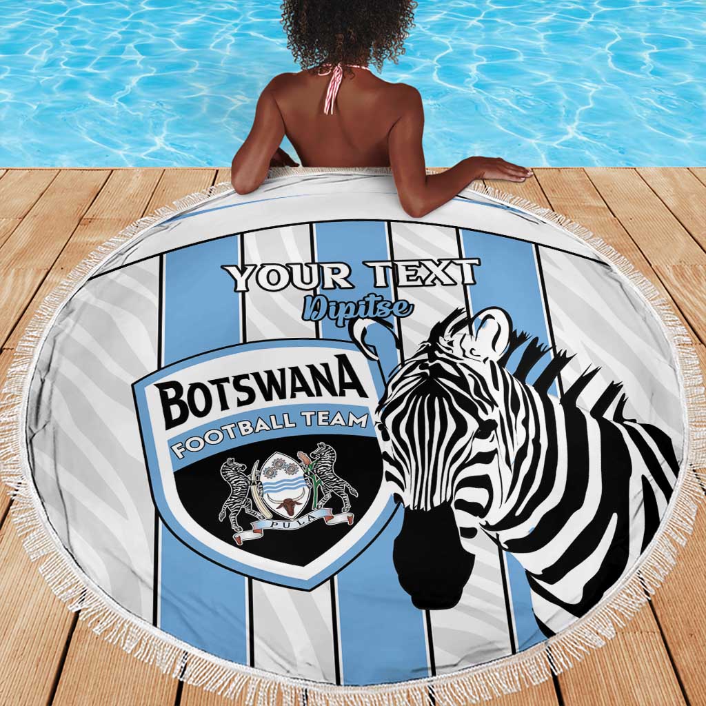 Custom Lefatshe la Botswana Football Beach Blanket Come On Dipitse