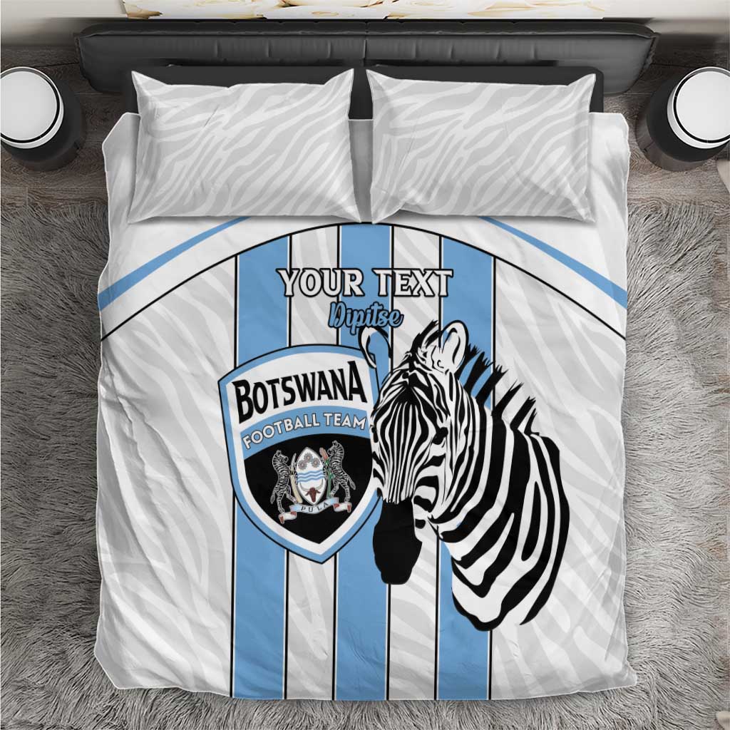Custom Lefatshe la Botswana Football Bedding Set Come On Dipitse