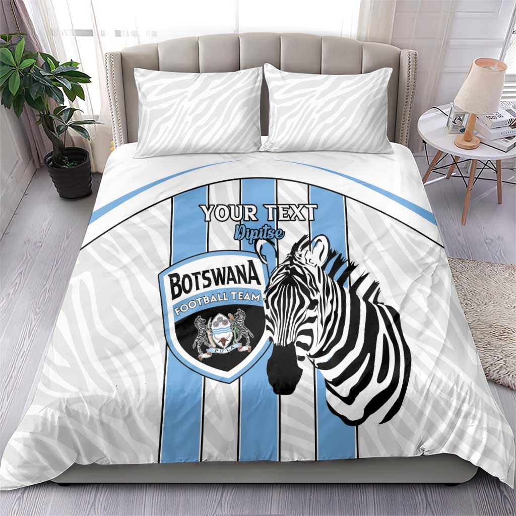 Custom Lefatshe la Botswana Football Bedding Set Come On Dipitse