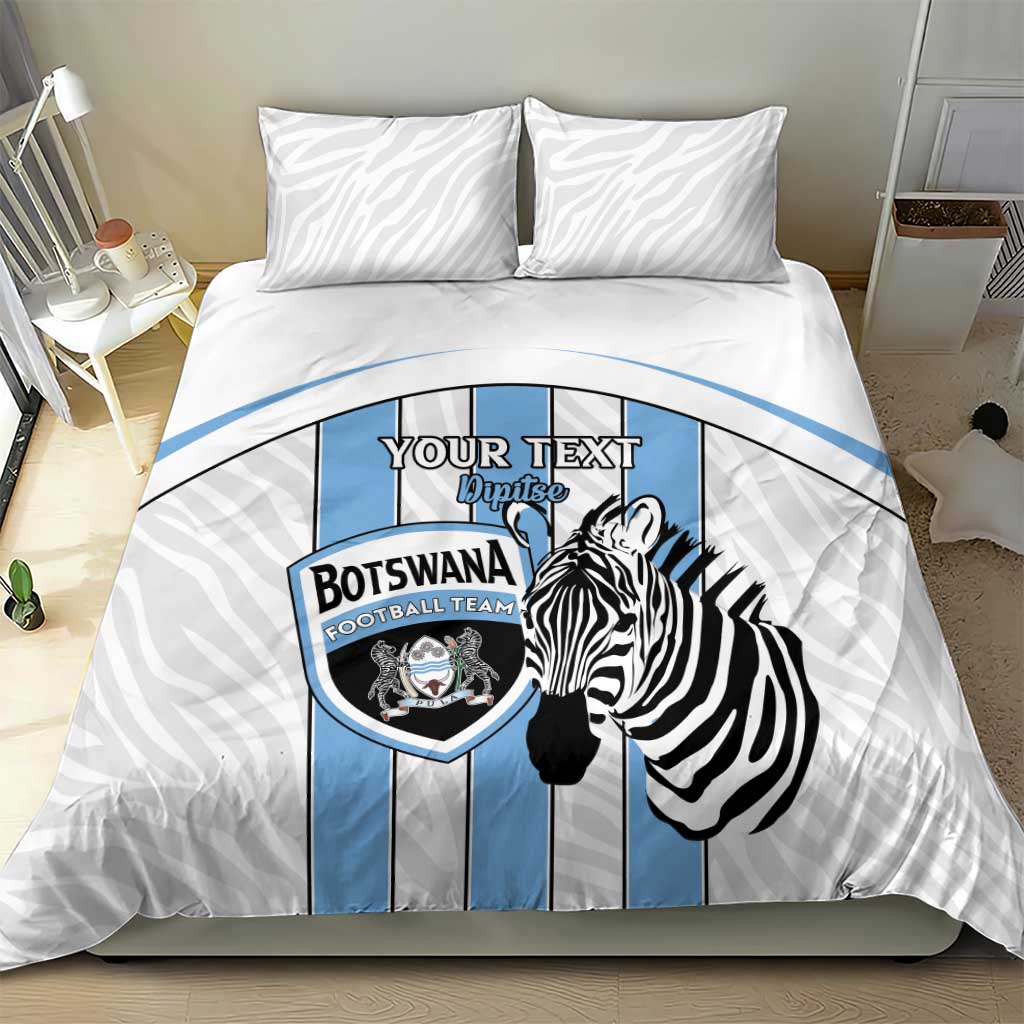 Custom Lefatshe la Botswana Football Bedding Set Come On Dipitse
