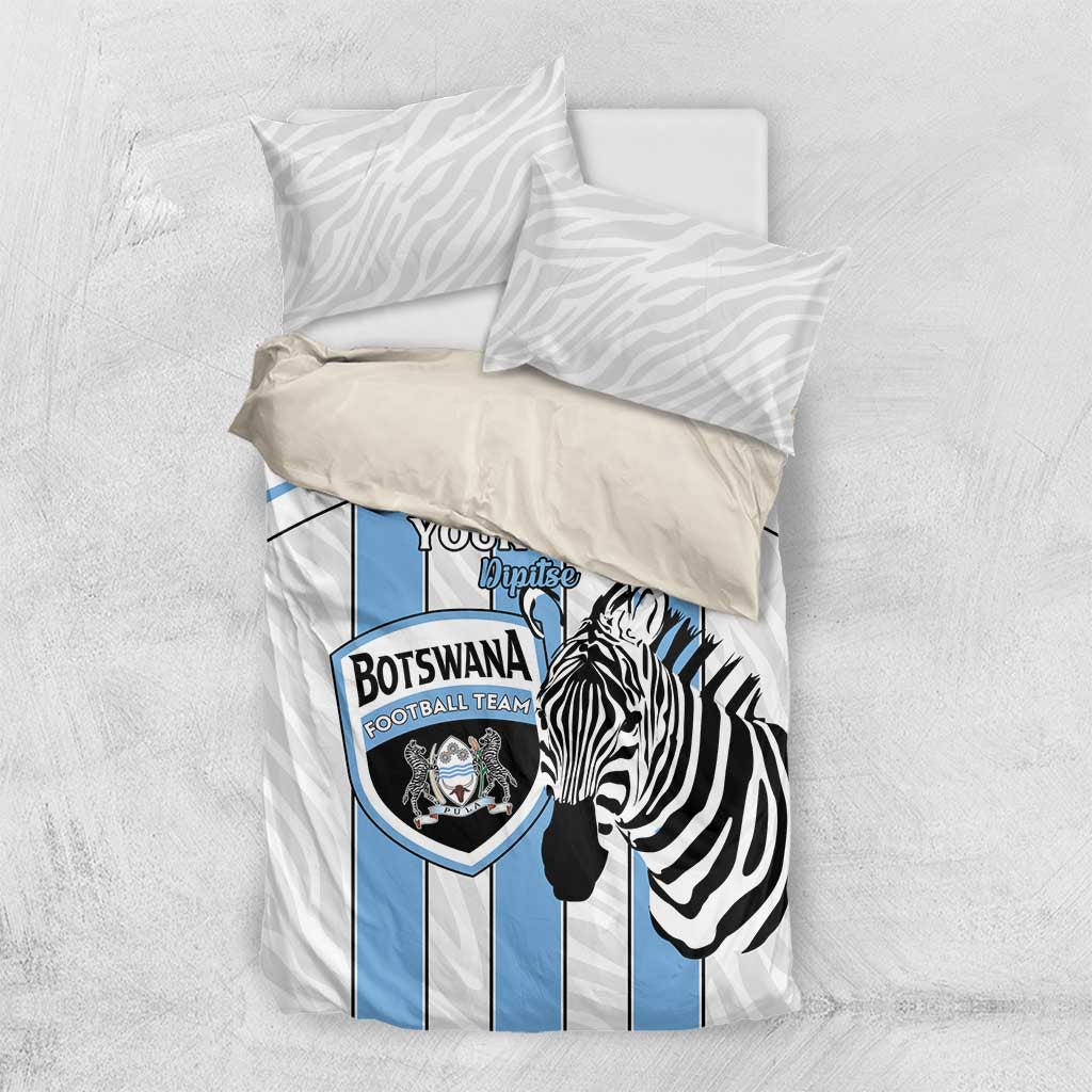 Custom Lefatshe la Botswana Football Bedding Set Come On Dipitse