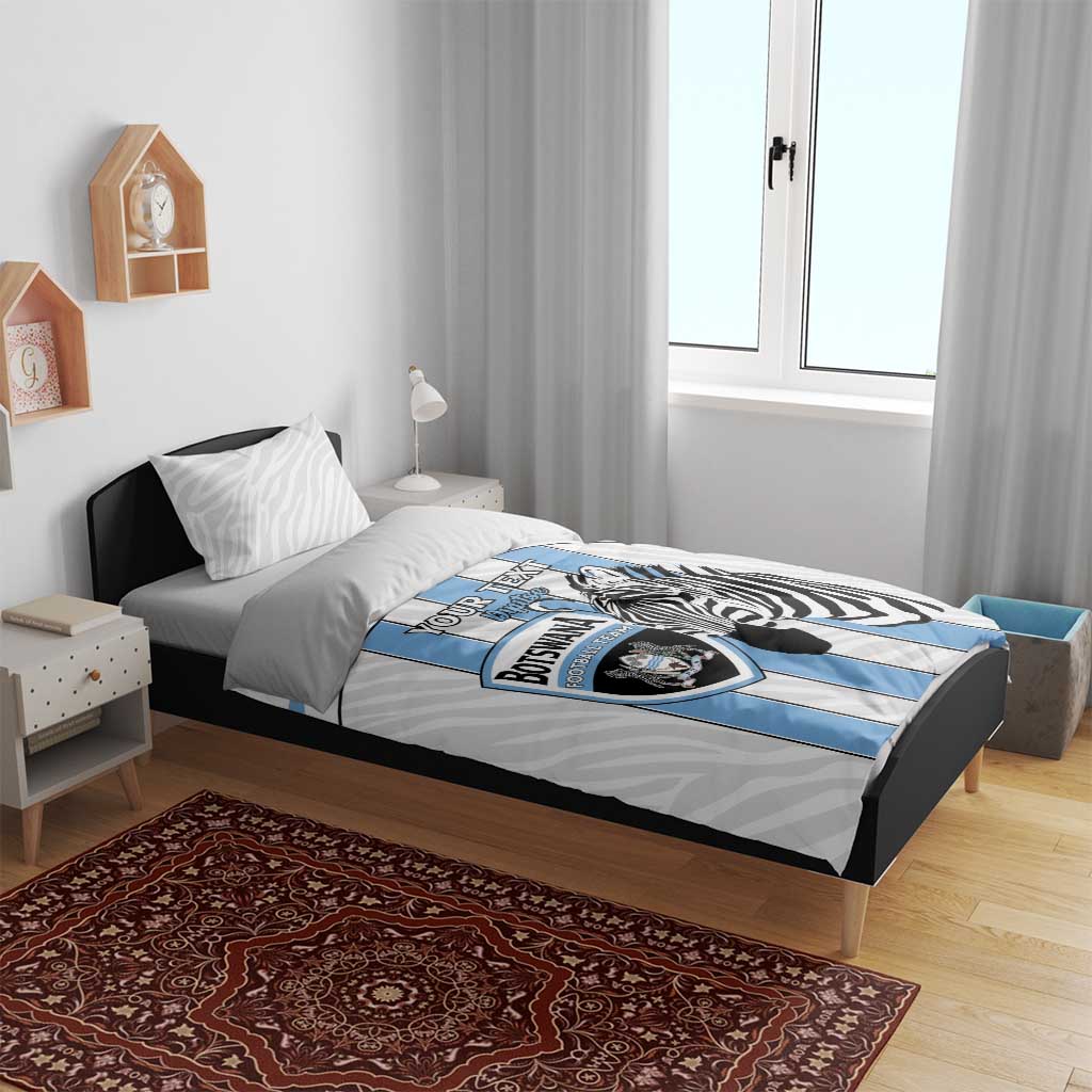 Custom Lefatshe la Botswana Football Bedding Set Come On Dipitse
