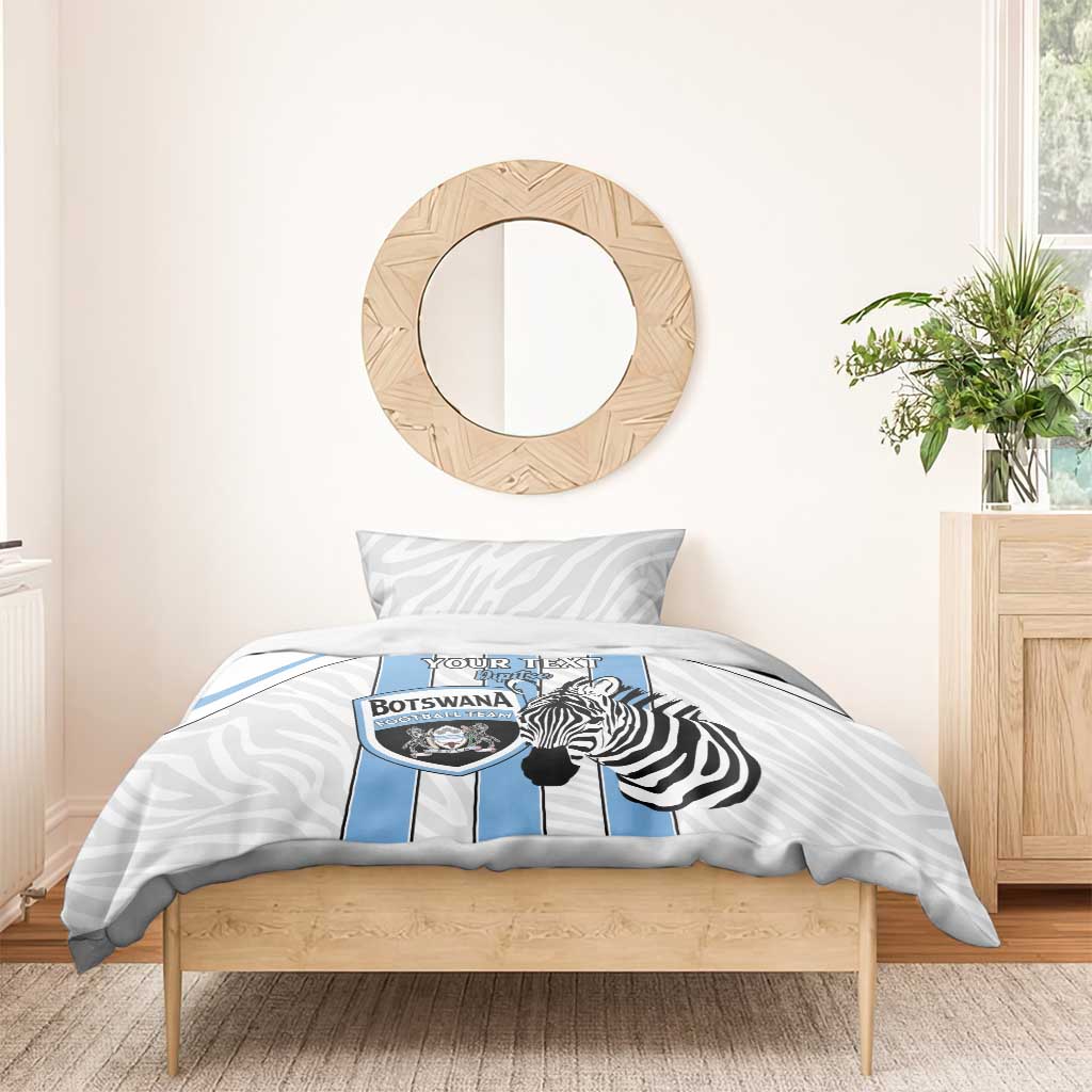 Custom Lefatshe la Botswana Football Bedding Set Come On Dipitse