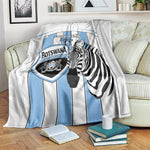 Custom Lefatshe la Botswana Football Blanket Come On Dipitse