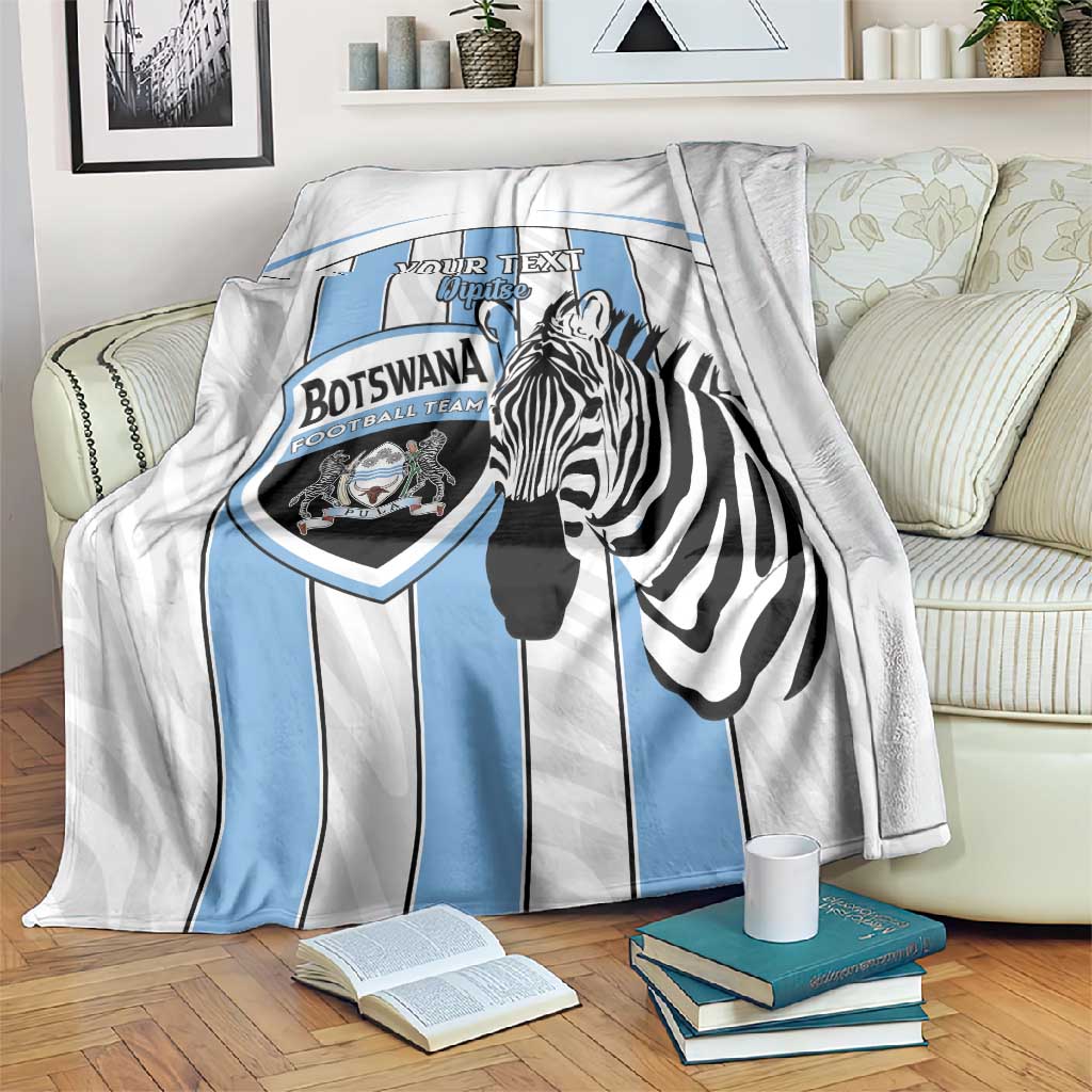 Custom Lefatshe la Botswana Football Blanket Come On Dipitse