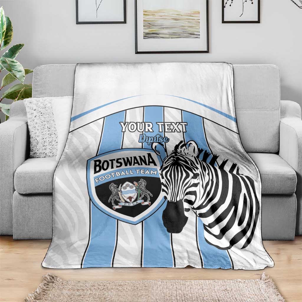 Custom Lefatshe la Botswana Football Blanket Come On Dipitse