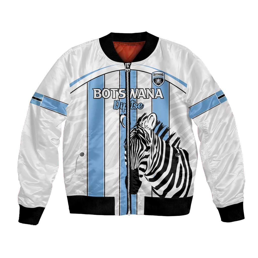 Custom Lefatshe la Botswana Football Bomber Jacket Come On Dipitse