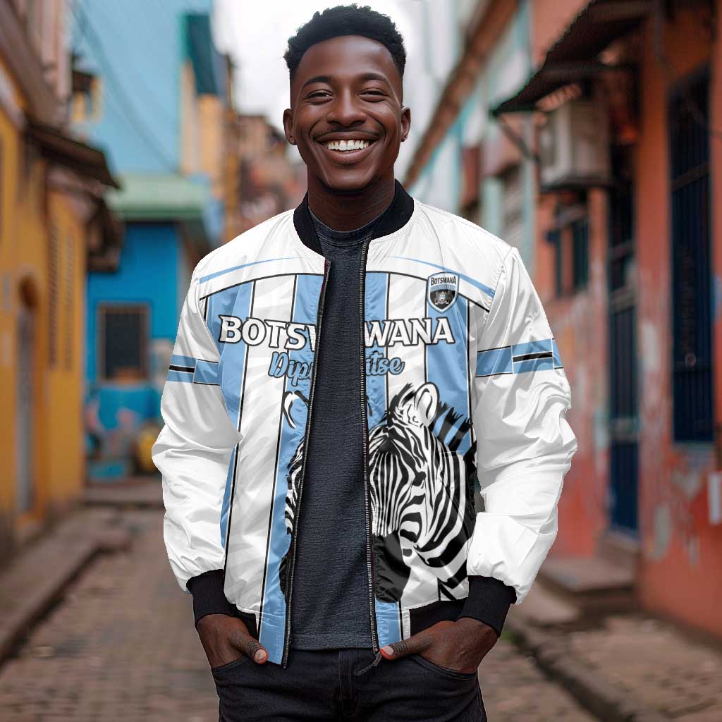 Custom Lefatshe la Botswana Football Bomber Jacket Come On Dipitse