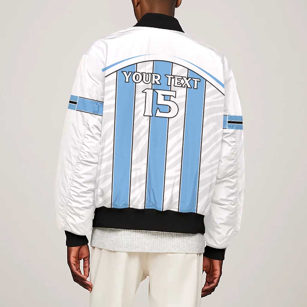 Custom Lefatshe la Botswana Football Bomber Jacket Come On Dipitse
